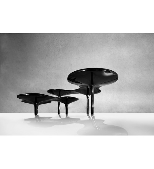 Zaha Hadid Design Cell细胞系列中号烛台黑色H6.5cm